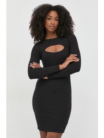 φόρεμα guess χρώμα μαύρο, 90% ρεγιόν, 10% σπαντέξ