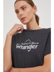 μπλουζάκι wrangler atg , χρώμα: γκρι 60% βαμβάκι, 40% πολυεστέρας