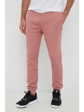 παντελόνι φόρμας guess χρώμα ροζ 80% βαμβάκι, 20%