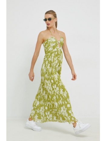 φόρεμα abercrombie & fitch χρώμα πράσινο, κύριο υλικό