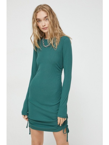 φόρεμα hollister co. χρώμα πράσινο, 58% πολυεστέρας, 34%