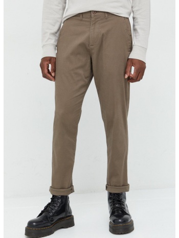 παντελόνι abercrombie & fitch χρώμα καφέ 60% βαμβάκι, 38%