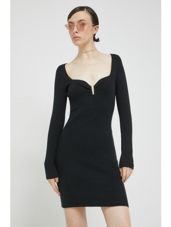φόρεμα abercrombie & fitch χρώμα μαύρο, 52% βαμβάκι, 31%