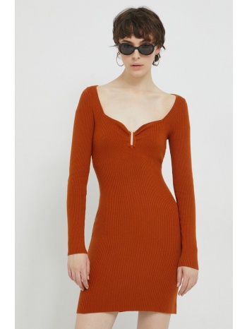 φόρεμα abercrombie & fitch χρώμα καφέ 52% βαμβάκι, 31%