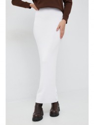 φούστα calvin klein χρώμα: άσπρο, 88% βισκόζη, 12% πολυαμίδη