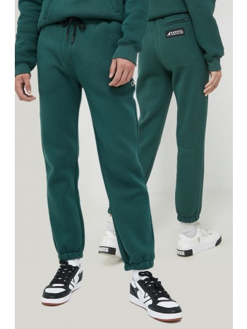 παντελόνι φόρμας kangol unisex, χρώμα πράσινο 75%