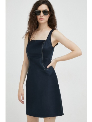 φόρεμα samsoe samsoe χρώμα ναυτικό μπλε, 100%