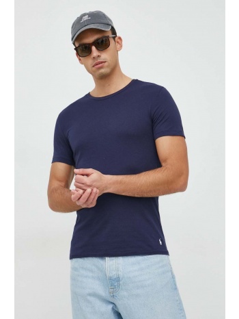 βαμβακερό μπλουζάκι polo ralph lauren 3-pack χρώμα ναυτικό