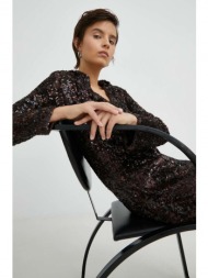 φόρεμα samsoe samsoe χρώμα: καφέ, κύριο υλικό: 100% πολυεστέρας
φόδρα: 97% πολυεστέρας, 3% σπαντέξ