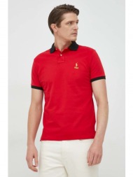 βαμβακερό μπλουζάκι πόλο polo ralph lauren χρώμα: κόκκινο 100% βαμβάκι