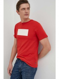 βαμβακερό μπλουζάκι guess χρώμα: κόκκινο 100% βαμβάκι