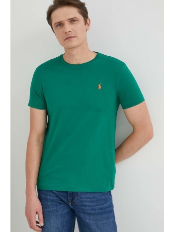 βαμβακερό μπλουζάκι polo ralph lauren χρώμα πράσινο 100%