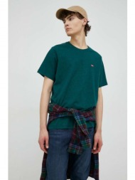 βαμβακερό μπλουζάκι levi`s , χρώμα: πράσινο 100% βαμβάκι