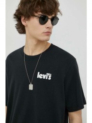 βαμβακερό μπλουζάκι levi`s , χρώμα: μαύρο 100% βαμβάκι
