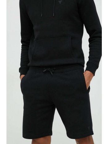 σορτς guess χρώμα μαύρο 80% βαμβάκι, 20% πολυεστέρας