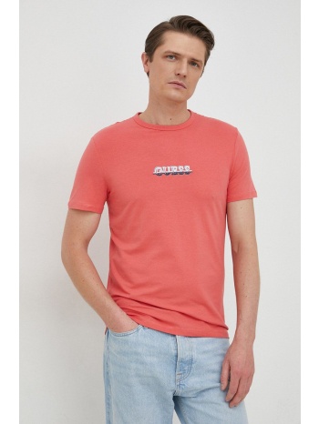 μπλουζάκι guess χρώμα ροζ 95% βαμβάκι, 5% σπαντέξ