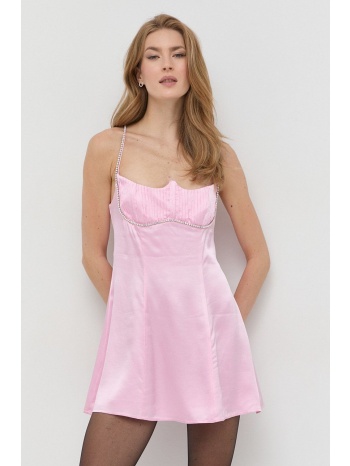 φόρεμα for love & lemons χρώμα ροζ κύριο υλικό 53%