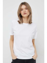 βαμβακερό μπλουζάκι calvin klein χρώμα: άσπρο 100% βαμβάκι