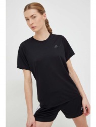 μπλουζάκι για τρέξιμο adidas performance run icons χρώμα: μαύρο 100% ανακυκλωμένος πολυεστέρας