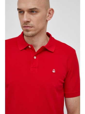 βαμβακερό μπλουζάκι πόλο united colors of benetton χρώμα