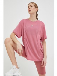 μπλουζάκι προπόνησης εγκυμοσύνης adidas performance training essentials χρώμα: ροζ 70% modal, 30% αν