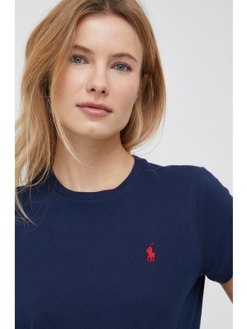βαμβακερό μπλουζάκι polo ralph lauren χρώμα ναυτικό μπλε