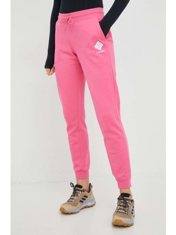 παντελόνι φόρμας columbia χρώμα ροζ κύριο υλικό 60%