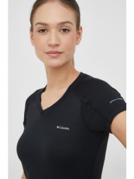 αθλητικό μπλουζάκι columbia zero rules χρώμα: μαύρο 100% πολυεστέρας