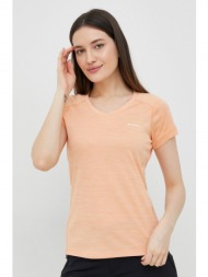 αθλητικό μπλουζάκι columbia zero rules χρώμα: πορτοκαλί 100% πολυεστέρας