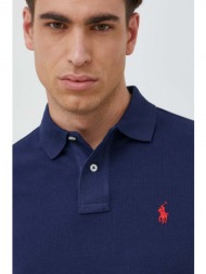 βαμβακερό μπλουζάκι πόλο polo ralph lauren χρώμα: ναυτικό μπλε 100% βαμβάκι