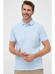 βαμβακερό μπλουζάκι πόλο polo ralph lauren χρώμα: τιρκουάζ 100% βαμβάκι