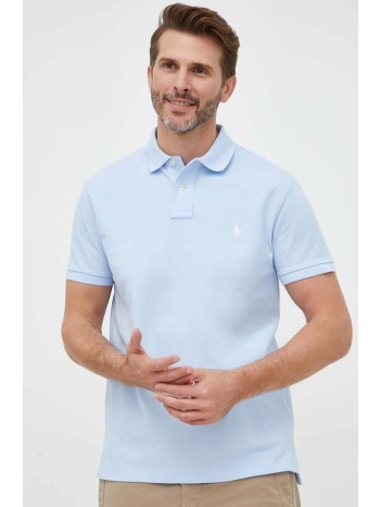 βαμβακερό μπλουζάκι πόλο polo ralph lauren χρώμα τιρκουάζ