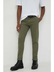 παντελόνι levi`s χρώμα: πράσινο 98% βαμβάκι, 2% σπαντέξ