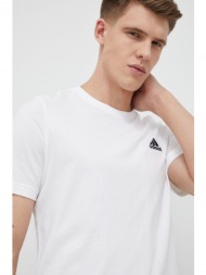 βαμβακερό μπλουζάκι adidas χρώμα: άσπρο 100% βαμβάκι
