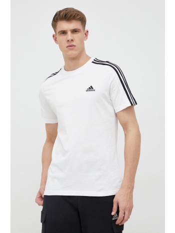 βαμβακερό μπλουζάκι adidas χρώμα άσπρο 100% βαμβάκι
