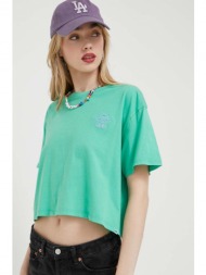 βαμβακερό μπλουζάκι rip curl χρώμα: πράσινο 100% βαμβάκι