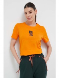 αθλητικό μπλουζάκι mammut core emblem χρώμα: πορτοκαλί 50% οργανικό βαμβάκι, 50% ανακυκλωμένος πολυε