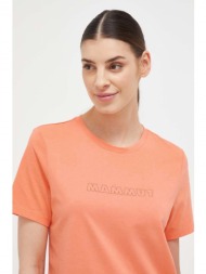 αθλητικό μπλουζάκι mammut core logo χρώμα: πορτοκαλί 50% οργανικό βαμβάκι, 50% ανακυκλωμένος πολυεστ