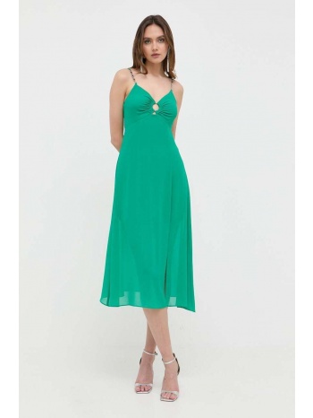 φόρεμα morgan χρώμα πράσινο 100% πολυεστέρας