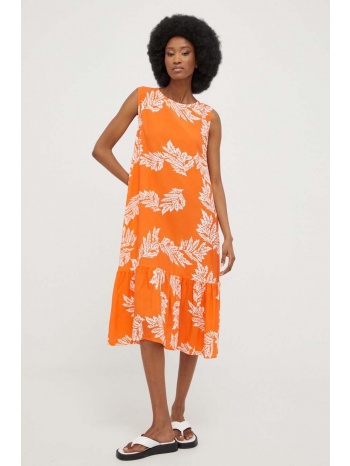 φόρεμα answear lab χρώμα πορτοκαλί 100% ρεγιόν