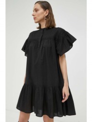 βαμβακερό φόρεμα 2ndday χρώμα: μαύρο 100% βαμβάκι