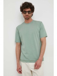 βαμβακερό μπλουζάκι sisley χρώμα: πράσινο 100% βαμβάκι