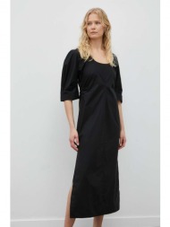 βαμβακερό φόρεμα day birger et mikkelsen megan χρώμα: μαύρο 100% βαμβάκι