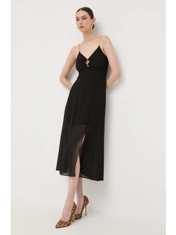 φόρεμα morgan χρώμα μαύρο 100% πολυεστέρας