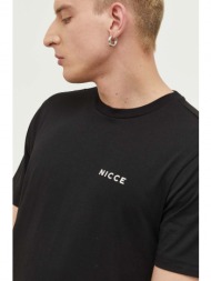βαμβακερό μπλουζάκι nicce χρώμα: μαύρο 100% βαμβάκι