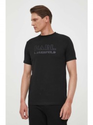 μπλουζάκι karl lagerfeld χρώμα: μαύρο 95% βαμβάκι, 5% σπαντέξ