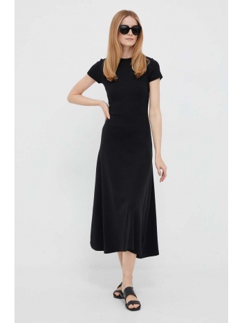 φόρεμα polo ralph lauren χρώμα μαύρο 59% modal, 39%