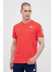 μπλουζάκι για τρέξιμο adidas performance own the run χρώμα: πορτοκαλί 100% ανακυκλωμένος πολυεστέρας