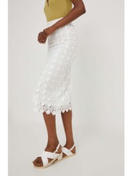 φούστα answear lab χρώμα: άσπρο 90% πολυεστέρας, 10% βαμβάκι