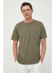 βαμβακερό μπλουζάκι united colors of benetton χρώμα: πράσινο 100% βαμβάκι